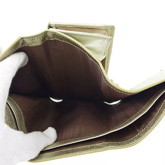 Celine long wallet Macadam Beige Canvas x Leather Authentic USED - Picture 8 of 11